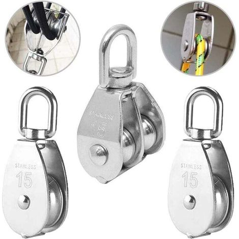 Stück Doppelrollen aus Edelstahl, Doppelrolle, Heberolle, Verladerolle, Edelstahlrolle, Einzelrolle, Einzelne Edelstahlrolle, M15 Heberolle - Crezuo