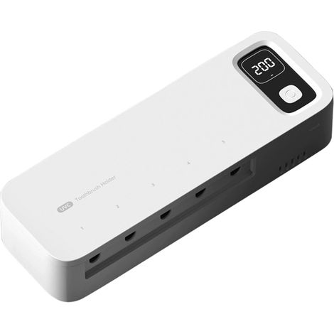 Stérilisateur UV intelligent non perforé pour brosses à dents, support de désinfection à séchage à l'air, support de rangement multifonctionnel sans fil (1/5)