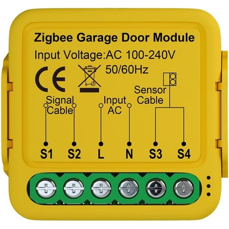 ZigBee Ouvre-portail Module de contrôle intelligent de porte de garage Télécommande de téléphone portable Contrôle par application Compatible avec et maison pour commande vocale (1/5)