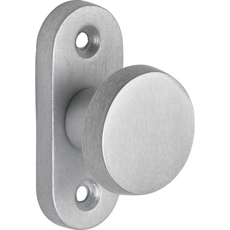 Hebetürknopf - 35mm, Flachform, silber eloxiert