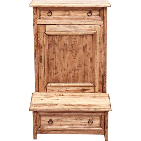 Solid lime wood, natural finish W60xDP47xH96 cm sized kneeler. Made in Italy
