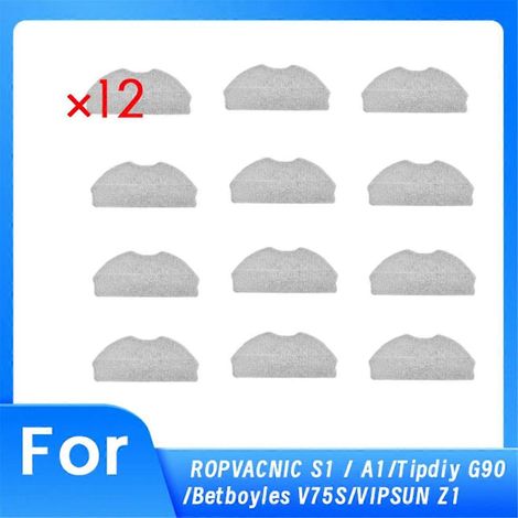 Packung mit 12 Reinigungstüchern für ROPVACNIC S1 / A1 / Tipdiy G90As (siehe Foto) (1/5)