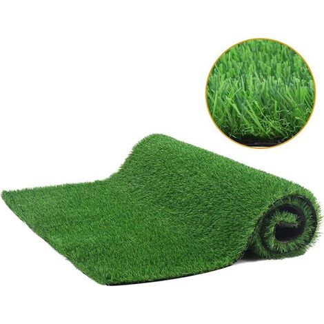 Tapis de gazon artificiel 100 x 200 cm – Résistant aux UV – Tissu non tissé pour intérieur et extérieur – Confortable et respirant (1/5)