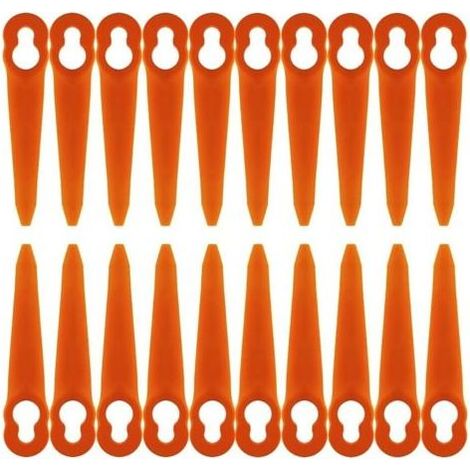 Un ensemble de 100 lames de rechange en plastique, compatibles avec les lames à brosse STIHL Polycut 2-2, Polycut 3-2 FSA 45, FSA 57, FSE 52 et SWIFT 40 V (1/4)
