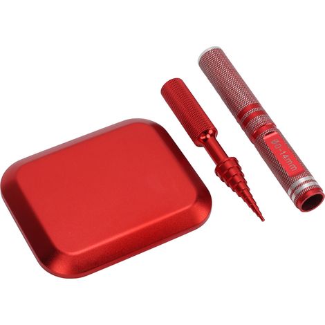 Kit d'outils de réparation RC pour l'entretien et la mise à niveau de modèles radiocommandés (rouge) : poinçon, clé en croix, alésoir. (1/5)