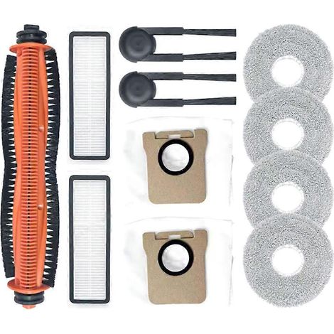 Ersatzteile für den Xiaomi Mijia M40S/OV31CN Staubsauger: Dreikantbürste, Seitenbürste, HEPA-Filter, Reinigungstuch, Staubbeutel