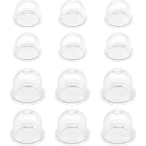 Pompe à poire d'amorçage blanche 6 pièces x 19 mm/6 pièces x 22 mm, carburateur, coupelle d'huile, capsule d'allumage, pompe à carburant pour débroussailleuse, tronçonneuse, tronçonneuse à essence (1/5)