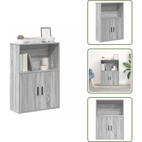Bücherregal Grau Sonoma 60x24x85 cm Holzwerkstoff - Bücherregal - Bücherregale - Bücherschrank - Lagerschrank (1/5)