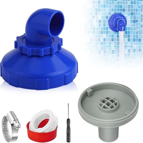 Buse de remplissage rotative 360°, 32mm, avec raccords pour piscine Intex et Bestway. (1/5)