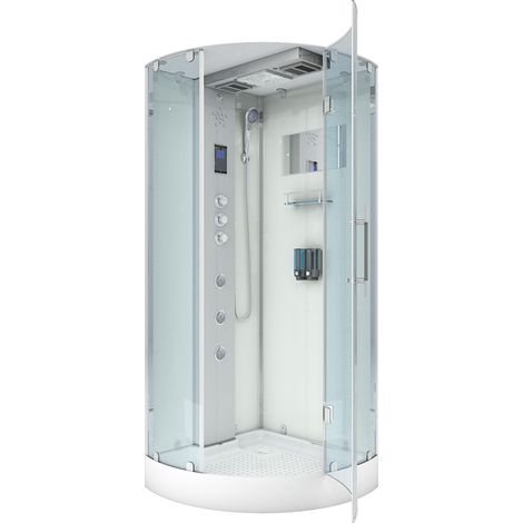 AcquaVapore D37-20R1 Dusche Duschtempel Komplett Duschkabine -Th. 100x100 OHNE 2K Scheiben Versiegelung (1/5)