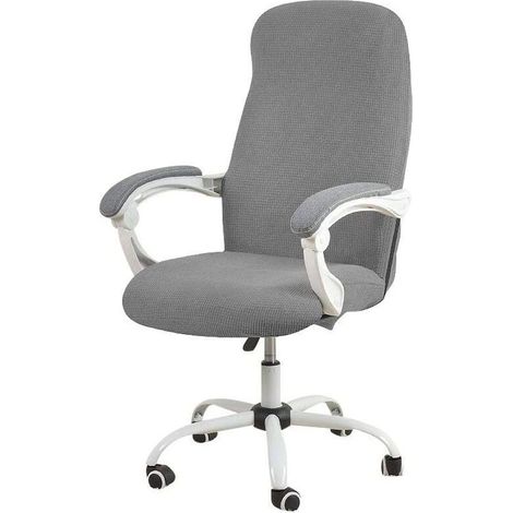 Housse Chaise Bureau - 1 pièce L - Élastique Lavable - Pivotante Moderne