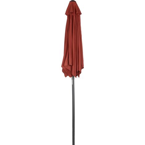 Parasol hexagonal rouge bordeaux Ø196 cm balcon plage jardin