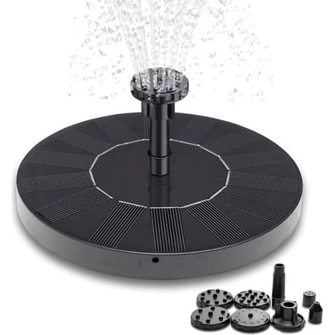 Fontaine solaire à cellule solaire - 16 cm, noire (1/5)