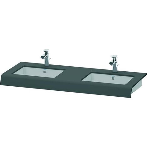 DU Konsole var. DuraStyle 550x800x100mm 2 Ausschnitte, graphit matt (1/5)