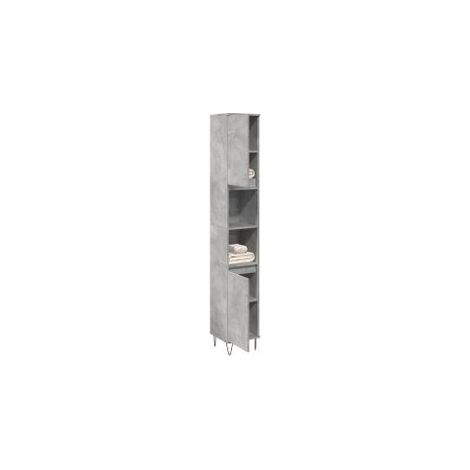 Armoire de salle de bain gris béton 30x30x190 (1/5)
