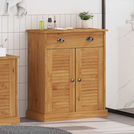 vidaXL Mobile da Bagno VIGO marrone ambrato 67.5 x 34 x 80 cm (1/5)