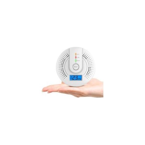 Détecteur de monoxyde de carbone avec alarme sonore intégrée – conforme à la norme européenne EN50291 – sans piles AA – pour maison, appartement et locaux professionnels (1/5)
