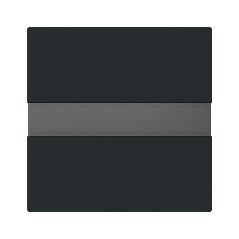 Busch-Jaeger Busch-Komfortschalter® flex Elemento di comando Sensore di movimento con luce di orientamento, LED nero opaco - Busch-art linear® (64765-45M), 2CKA006800A3147