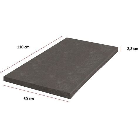 Küchen Arbeitsplatte Metallic Brown 110 cm 28 mm Bianca Grey Rose Küchenzeile (1/4)