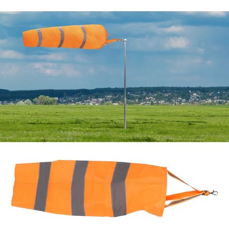 Manche à air réfléchissante orange 60cm pour aéroport, ferme, jardin, parc - Indicateur de direction du vent extérieur (1/5)