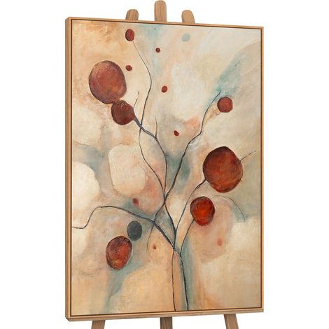 Gemälde Scharlachrote Sternbilder Rahmen Eichefarben 120x80 cm (1/5)