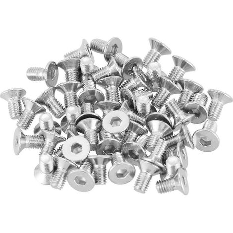 Vis à tête fraisée creuse M3 x 6 mm avec tête plate, lot de 50 (1/5)