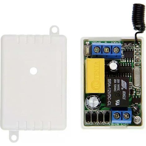 Mini-LED-Lichtleiste mit Fernbedienung, 220 V Wechselstrom, 1 Kanal, 10 A, 315/433 MHz, Schalter, Relais, Empfänger, kabellos, mit Motorsteuerung, 315/433 MHz (1/4)