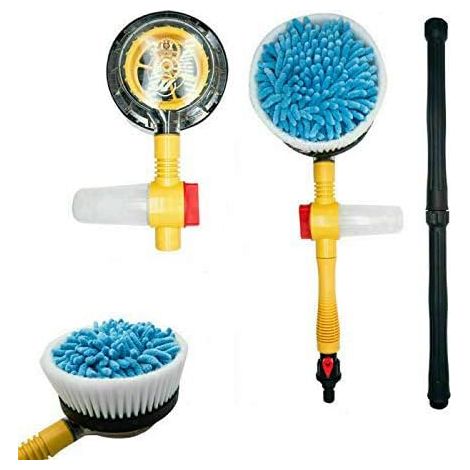 Brosse de Lavage de Voiture rotative, Brosse de Lavage rotative Automatique, Eau Haute Pression avec réservoir de Savon pour Laver la Voiture (1/5)