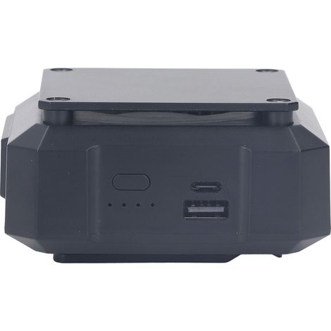 Mini ventilateur de ceinture rechargeable par USB, batterie 4000 mAh, ventilation puissante, 3 vitesses, double usage, portable, idéal pour le travail et la randonnée (noir). (1/5)