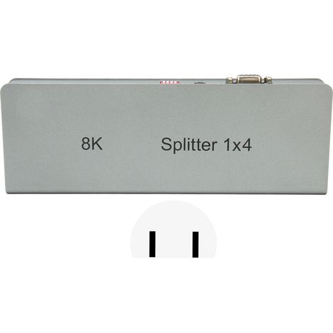 Sélecteur HDMI 2.1 1 entrée 4 sorties haute vitesse 40Gbps 8K, répartiteur HDMI prise US 100‑240V (1/5)