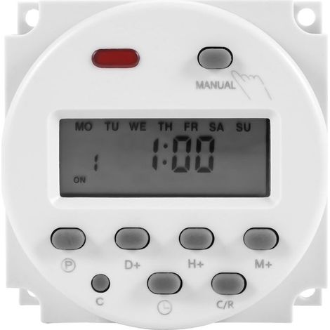 Nuovo interruttore temporizzato programmabile con display digitale LCD, 12 V CC, 16 A, relè temporizzato (1/5)