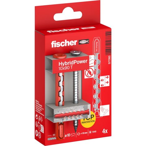 Fischer 577393 HybridPower Dübelset 90 mm 4 St.