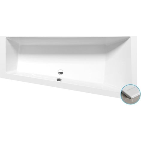 ANDRA R SLIM Baignoire asymétrique 170x90x45cm, blanc (1/4)