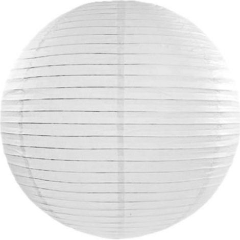 Lanterne Boule Japonaise - Papier De Riz - Diamètre 45 Cm - Blanc - 1 Pièce