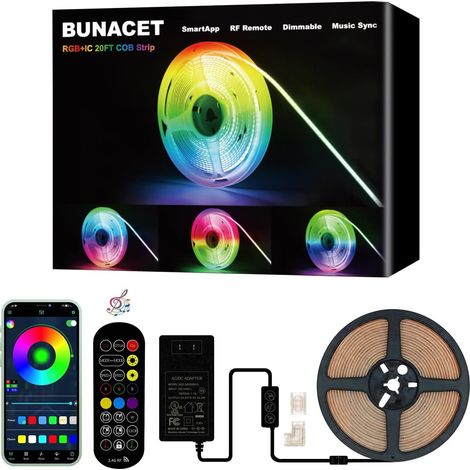 Ruban LED COB RGBIC 6M 24V Multicolore Bande (1/5)