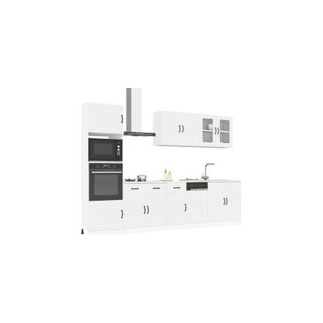 Ensemble d'armoires cuisine 7pcs Kalmar blanc bois d'ingénierie (1/5)