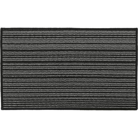 Arona Machine Washable Latex Backed Doormat, 50x80cm, Black (1/4)