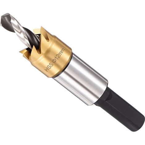 Kit de Scies Cloche 50mm (1-31/32"), Scie Cloche en Acier Rapid M35 avec Foret Centre, Clé Hexagonale et Ressort - pour Métaux Mi-Durs, Bois, Plastique, Placo, Panneaux PVC, Or (1/5)