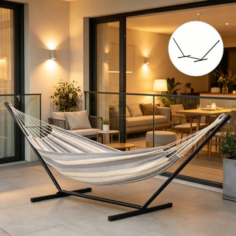 Support de hamac robuste, support de hamac de terrasse compatible et d'extérieur – uniquement support de hamac, sur place (1/5)
