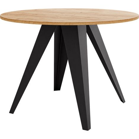 Table Oswego 175, Chêne doré artisanal, 76x0x0cm, Disponible, Stratifié, Métal
