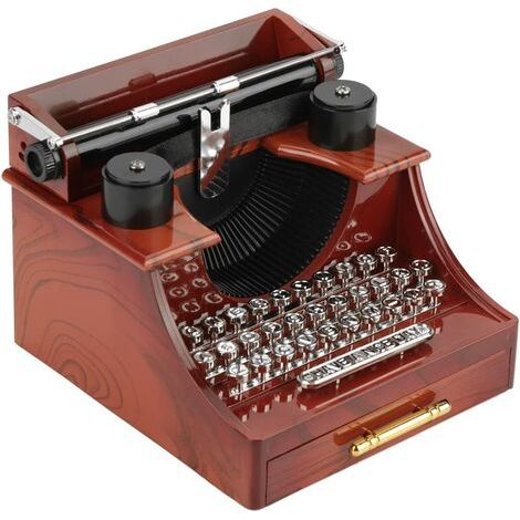Music Box Mini Vintage Creative Retro Gift Table Decoration Christmas Gift Toys Different Pattern (Typewriter) (1/5)
