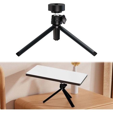 Mini treppiede con testa a sfera e adattatore per tubo per Mini, treppiede da tavolo ad angolo regolabile per Mini, ampia area di apertura (1/4)
