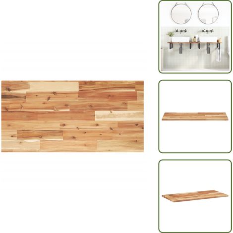 Encimera de tocador - vidaXL Encimera tocador baño madera acacia acabado aceite 120x40x2 cm - Muebles de baño