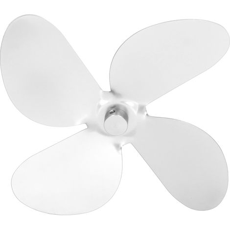 Ventilateur de plafond en alliage d'aluminium, 4 pales avec clé Allen et vis argentées de rechange (1/5)