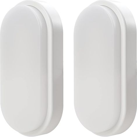 LED plafonnier 12W 1020 lumens plafonnier extra plat 42mm lampe LED IP54 protégé contre les éclaboussures 230V lampe de cave pour salle de bain salon cave blanc net 4000K (2 pièces) (1/5)