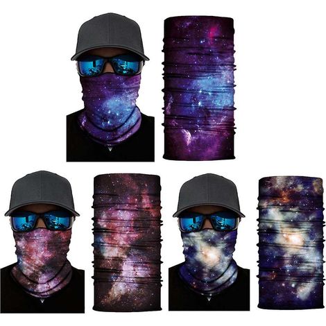 Tour de cou Aquarias Galaxy - Lot de 3 unisexe adulte noir (1/5)