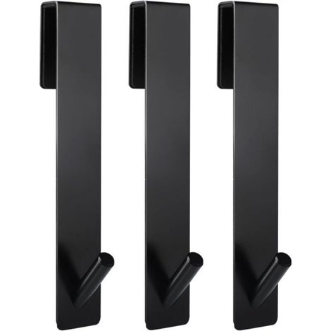[NON UTILIZZATO] Ganci allungabili (18 cm) per porte doccia in vetro senza telaio, ganci portasciugamani, set da 3, neri