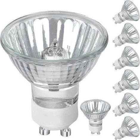 GU10 Halogenlampe, 50W 230V dimmbar, 500lm warmweiß 2700K, für Schrankbeleuchtung, Vitrinenbeleuchtung (8 Stück) (1/5)
