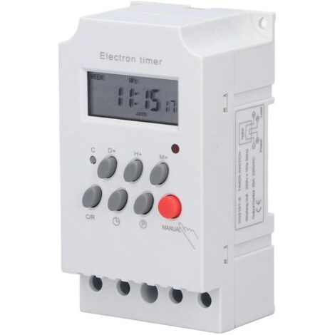 Interrupteur Minuterie Électronique Rail DIN LCD Microcontrôleur Intelligent KG316TII (AC 220V)