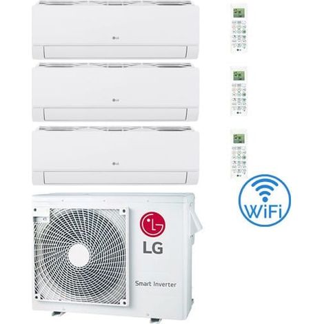 Klimaanlage LG Dualcool Libero Smart R32 Wifi Trial Split Wechselrichter 9000 + 9000 + 12000 BTU mit E.U. MU4R25 Klasse A++/A+ NEU 2026